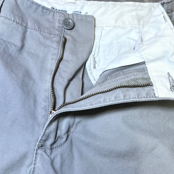 Old Navy Lived In Straight Chino Shorts Mens 32 Gray Chino Casual Outdoors - Picture 6 of 14
